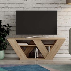 Έπιπλο τηλεόρασης Pipralla χρώμα sapphire oak 110x30x40εκ.