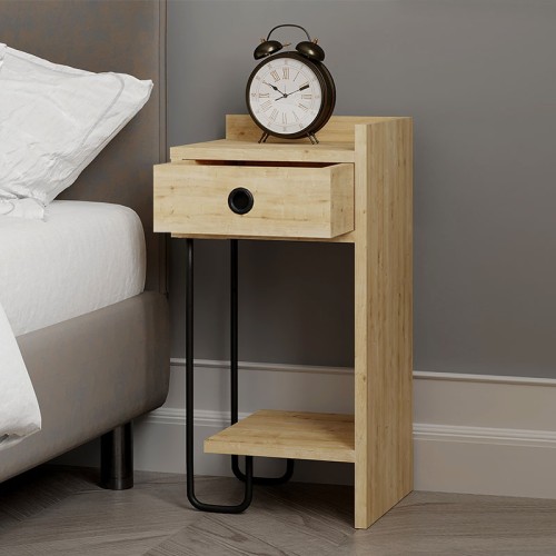 Κομοδίνο Sirius δεξί χρώμα sapphire oak 32x30x61εκ.