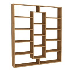 Βιβλιοθήκη Ample χρώμα καρυδί 125x22x135,7εκ.