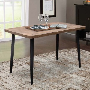 Τραπέζι Levico Mdf - μεταλλικό χρώμα ακακίας 120x70x75εκ.