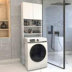 Έπιπλο πλυντηρίου Ramsey χρώμα λευκό 65x27x190,6εκ.