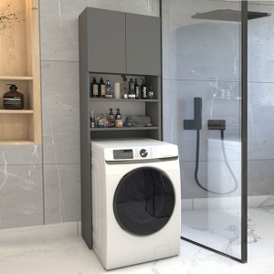 Έπιπλο πλυντηρίου Ramsey χρώμα ανθρακί 65x27x190,6εκ.