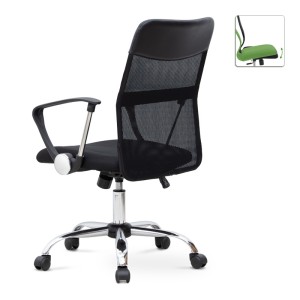 Καρέκλα γραφείου Franco με ύφασμα Mesh χρώμα μαύρο 59x57x95/105εκ.