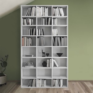 Βιβλιοθήκη Fyodor χρώμα λευκό 102x16x178εκ.