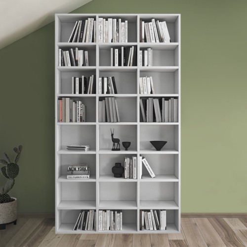 Βιβλιοθήκη Fyodor χρώμα λευκό 102x16x178εκ.