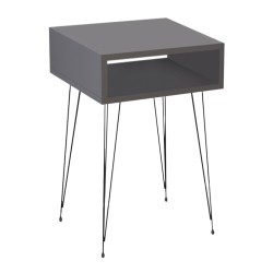 Κομοδίνο Scott χρώμα ανθρακί 40x30x60εκ.