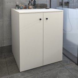 Έπιπλο πλυντηρίου Gray χρώμα λευκό 70x66x90εκ.