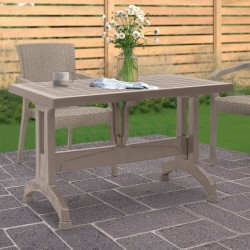 Τραπέζι πολυπροπυλενίου Callan χρώμα cappuccino 120x70x73εκ.