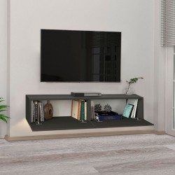 Έπιπλο τηλεόρασης επιτοίχιο Aristo με LED χρώμα ανθρακί 135x31,6x25εκ.