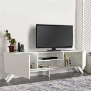 Έπιπλο τηλεόρασης Jarvis χρώμα λευκό 180x31,3x58εκ.