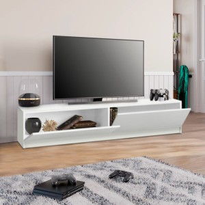 Έπιπλο τηλεόρασης Ahenk χρώμα λευκό 160x31,3x32,9εκ.