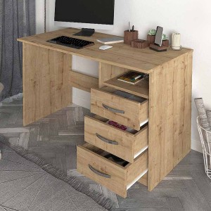 Γραφείο εργασίας Eldoris χρώμα sapphire oak 120x60x75εκ.