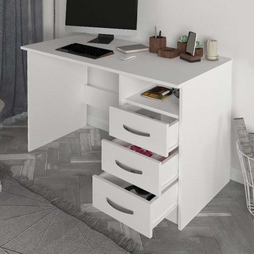 Γραφείο εργασίας Eldoris χρώμα λευκό 120x60x75εκ.