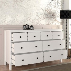 Συρταριέρα - Μπουφές Sabina χρώμα λευκό 160x50x96εκ.