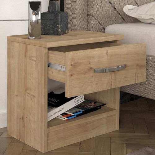Κομοδίνο Lube χρώμα sapphire oak 40x28,2x40εκ.