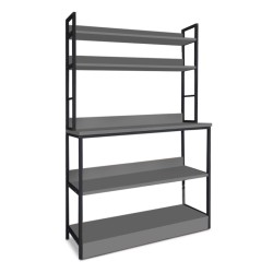 Έπιπλο κουζίνας Foyer χρώμα μαύρο - ανθρακί 101x36x160,7εκ. Έπιπλο κουζίνας Foyer χρώμα μαύρο - ανθρακί 101x36x160,7εκ.