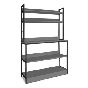 Έπιπλο κουζίνας Foyer χρώμα μαύρο - ανθρακί 101x36x160,7εκ. Έπιπλο κουζίνας Foyer χρώμα μαύρο - ανθρακί 101x36x160,7εκ.