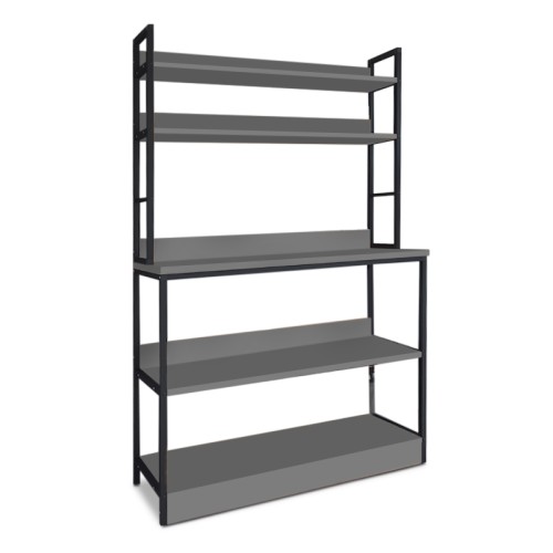 Έπιπλο κουζίνας Foyer χρώμα μαύρο - ανθρακί 101x36x160,7εκ. Έπιπλο κουζίνας Foyer χρώμα μαύρο - ανθρακί 101x36x160,7εκ.