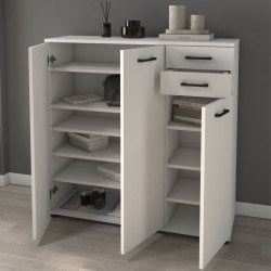 Παπουτσοθήκη - Ντουλάπι Polly χρώμα λευκό 108x35x108εκ.