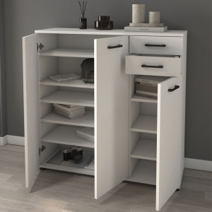 Παπουτσοθήκη - Ντουλάπι Polly χρώμα λευκό 108x35x108εκ.