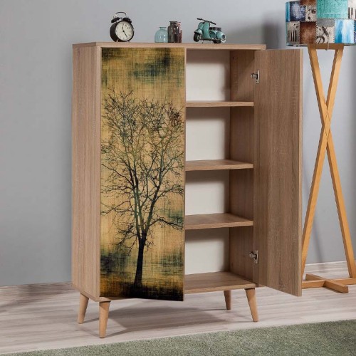 Παπουτσοθήκη - Ντουλάπι Soho χρώμα sonoma 80x36x127εκ.