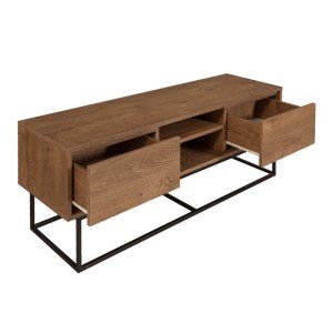 Έπιπλο τηλεόρασης Amedeo χρώμα καρυδί 140x40x50εκ.