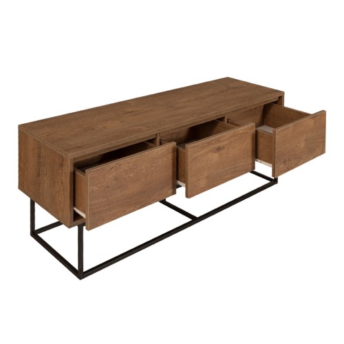 Έπιπλο τηλεόρασης Amedeo χρώμα καρυδί 140x40x50εκ.