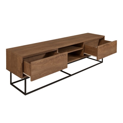Έπιπλο τηλεόρασης Amedeo χρώμα καρυδί 180x40x50εκ.