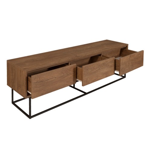 Έπιπλο τηλεόρασης Amedeo χρώμα καρυδί 180x40x50εκ.