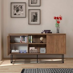 Μπουφές Amedeo χρώμα καρυδί 140x36x72εκ.