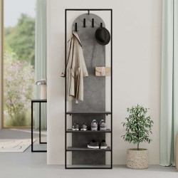 Έπιπλο εισόδου Archy χρώμα γκρι ρετρό 53x31,7x180εκ.