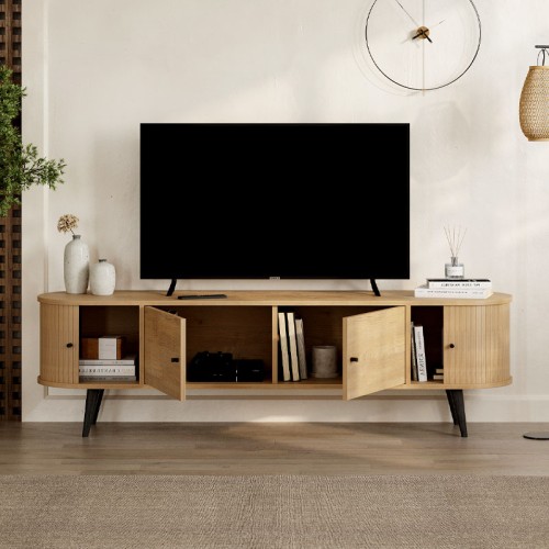 Έπιπλο τηλεόρασης Gentle χρώμα sapphire oak 180x40x52εκ.