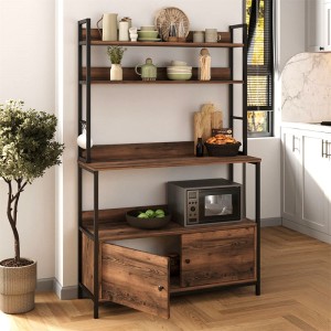 Έπιπλο κουζίνας Severo μεταλλικό - μελαμίνης χρώμα μαύρο - καπνιστή καρυδιά 101x36x160εκ. Έπιπλο κουζίνας Severo μεταλλικό - μελαμίνης χρώμα μαύρο - καπνιστή καρυδιά 101x36x160εκ.