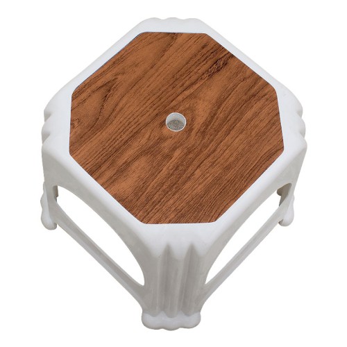 Σκαμπώ πολυπροπυλενίου στοιβαζόμενο Desia χρώμα λευκό 35x35x32εκ.