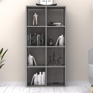 Βιβλιοθήκη Anser χρώμα γκρι σκυροδέματος 69,8x29x142εκ.