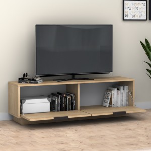 Έπιπλο τηλεόρασης Lisa χρώμα φυσικό οξιάς 140x35x43cm.