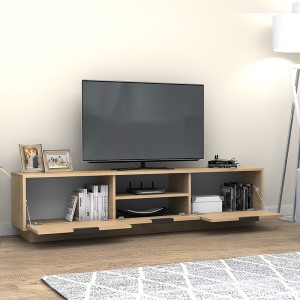 Έπιπλο τηλεόρασης Mensa χρώμα φυσικό οξιάς 180x35x43cm.