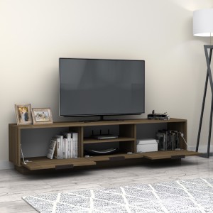 Έπιπλο τηλεόρασης Mensa χρώμα καρυδί 180x35x43cm.