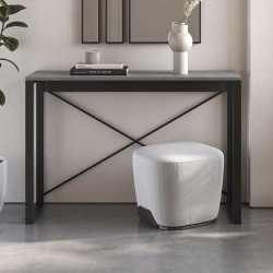 Κονσόλα Archie χρώμα γκρι ρετρό - μαύρο 110x35x75εκ.