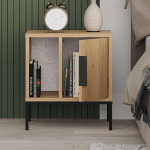 Κομοδίνο Glynn χρώμα saphhire oak 45x35x50εκ.