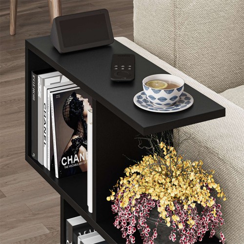 Τραπεζάκι βοηθητικό Homemania χρώμα μαύρο 60x20x60εκ.