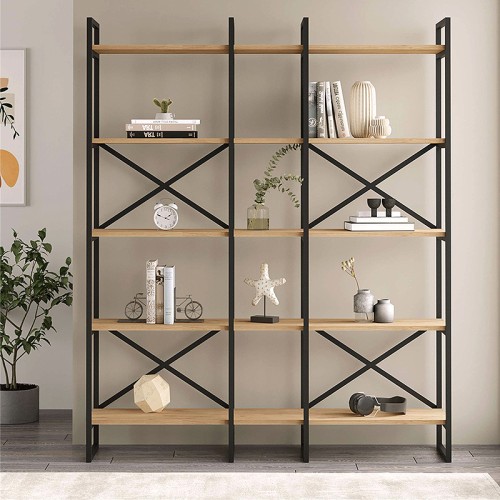 Βιβλιοθήκη Dusan χρώμα sepet oak 143,5x30x175εκ.