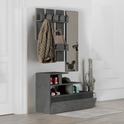 Έπιπλο εισόδου Vesty χρώμα γκρι ρετρό 100x30x61εκ.