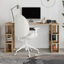 Γραφείο εργασίας Colmar χρώμα ανοιχτό καρυδί 140x60x75εκ
