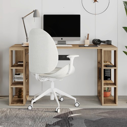 Γραφείο εργασίας Colmar χρώμα ανοιχτό καρυδί 140x60x75εκ