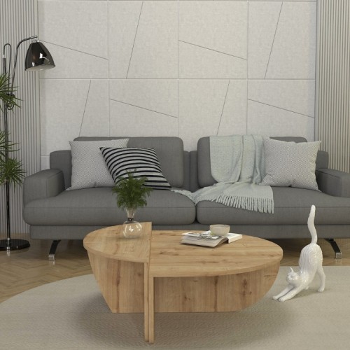 Τραπεζάκι σαλονιού Nilvia χρώμα sapphire oak Ø85x35εκ.