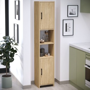 Ντουλάπι κουζίνας - μπάνιου Hobbes χρώμα sapphire oak 35x30x182,3εκ. Ντουλάπι κουζίνας - μπάνιου Hobbes χρώμα sapphire oak 35x30x182,3εκ.