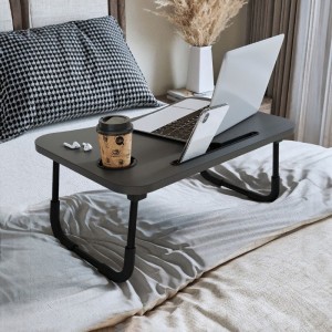 Τραπεζάκι laptop Sedon χρώμα ανθρακί 59,2x39,2x26,2εκ.