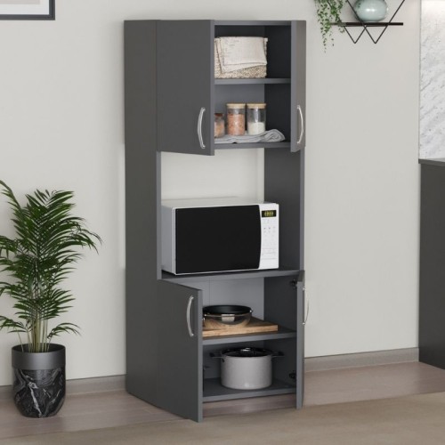 Ντουλάπα κουζίνας Armado χρώμα ανθρακί 60x32x140εκ. Ντουλάπα κουζίνας Armado χρώμα ανθρακί 60x32x140εκ.