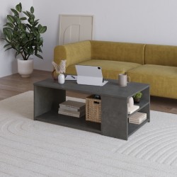 Τραπεζάκι σαλονιού Berg χρώμα γκρι ρετρό 110x60x40εκ.